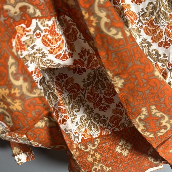 Grand & Greene Orange‎ and Cream Blouse Chic Style - Picture 5 of 7